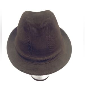 Zara brown Retro unisex casual corduroy structure stylish Trendy fedora hat OS